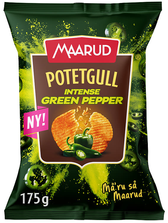 Product Image for Potetgull Intense Green Pepper 175g Maarud
