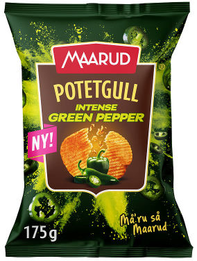 Potetgull Intense Green Pepper 175g Maarud