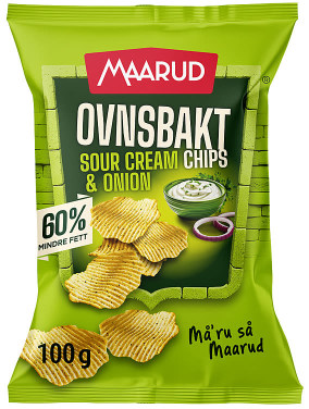 Ovnsbakt Chips Sour Cream&Onion 100g
