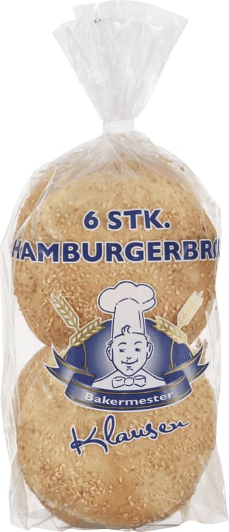 Hamburgerbrød Store 6stk Klausen