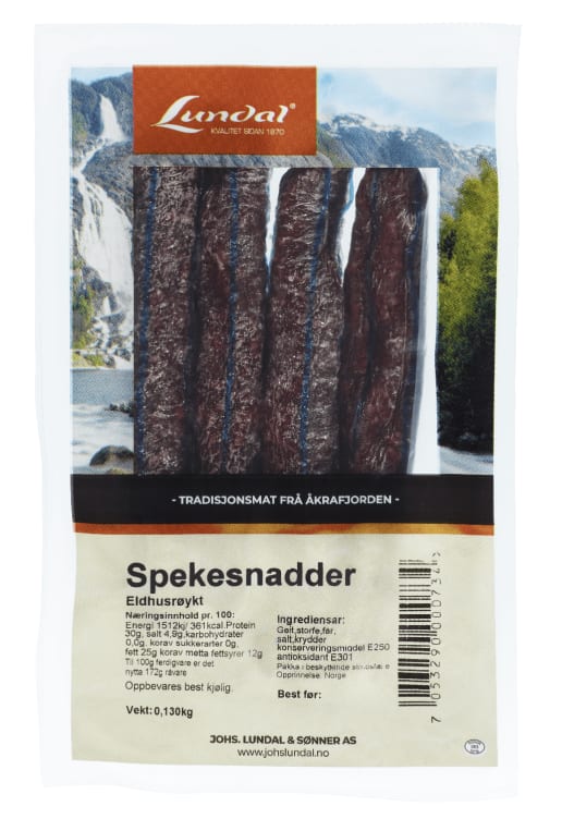 Spekesnadder 130g Lundal