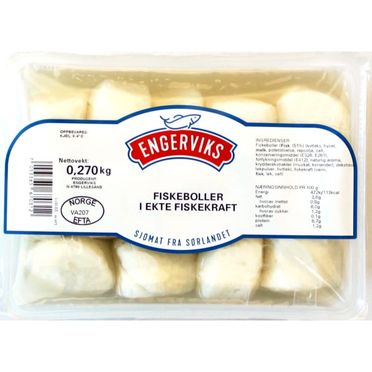 Fiskeboller i Kraft 270g Engerviks