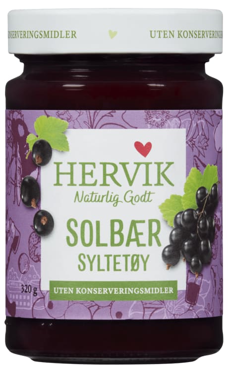 Solbærsyltetøy 320g Hervik