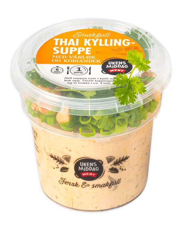 Thai Kyllingsuppe 4dl+Fersk Topping Meny