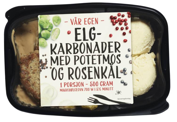 Elgkarbonade m/Potetmos 500g Matbørsen