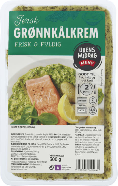 Grønnkålkrem 300g Meny