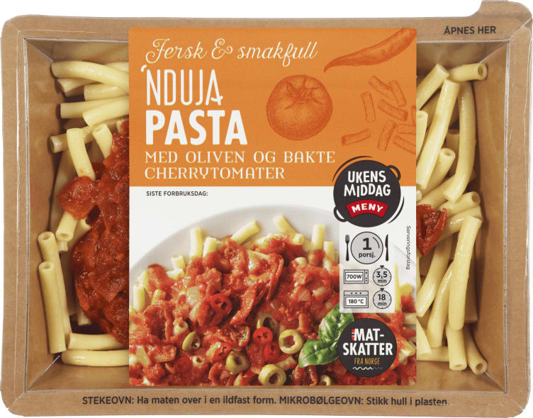 Product Image for Nduja Pasta m/Oliven&Cherrytomat 390g Meny