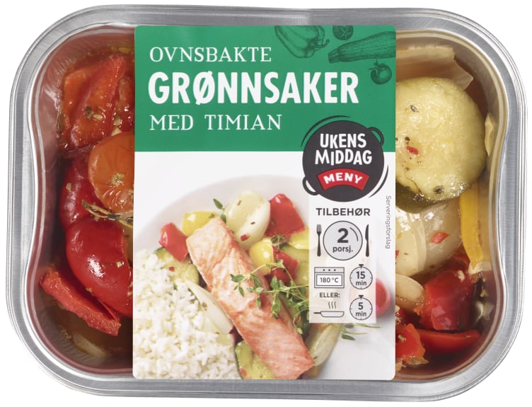 Grønnsaker Ovnsbakte m/Timian 300g Meny
