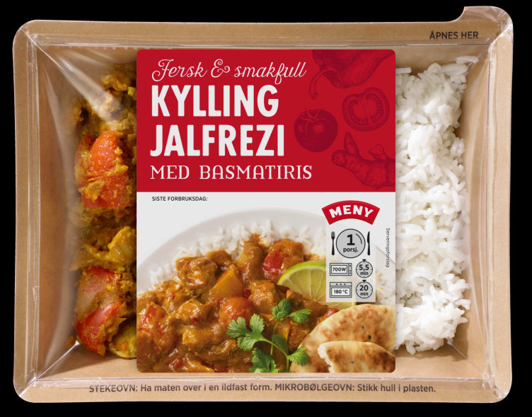 Kylling Jalfrezi m/Basmatiris 450g Meny