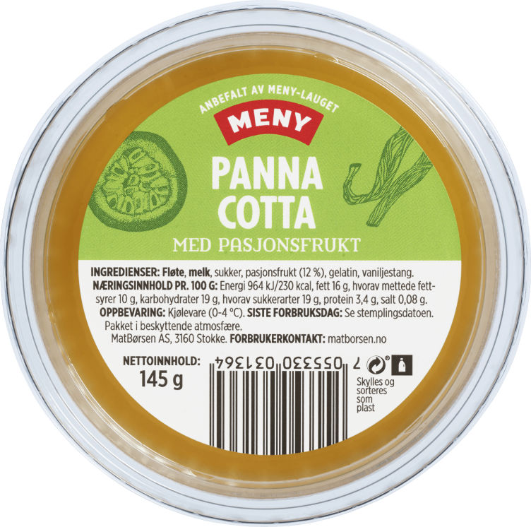 Product Image for Panna Cotta m/Pasjonsfrukt 145g Meny