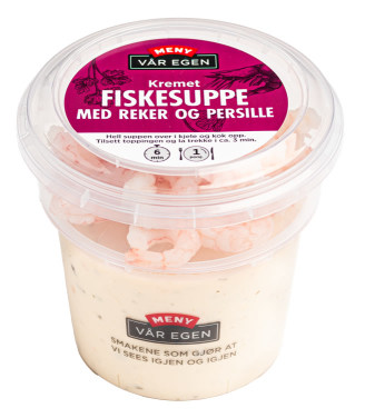 Kremet fiskesuppe 4dl + norske reker