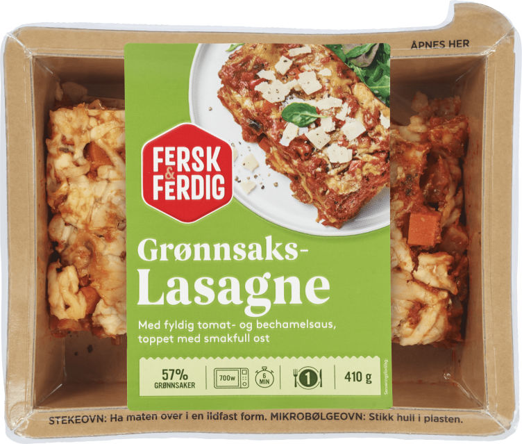 Grønnsakslasagne 410g Fersk&Ferdig