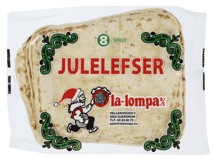 Julelefser Spelt 8stk 260g Ola Lompa