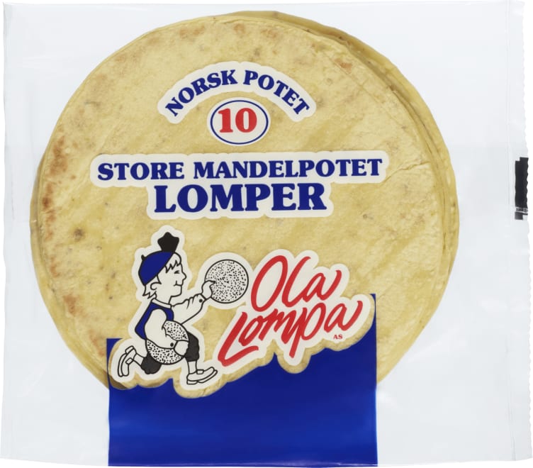 Mandelpotet Lomper Store 10stk 290g Ola Lompa