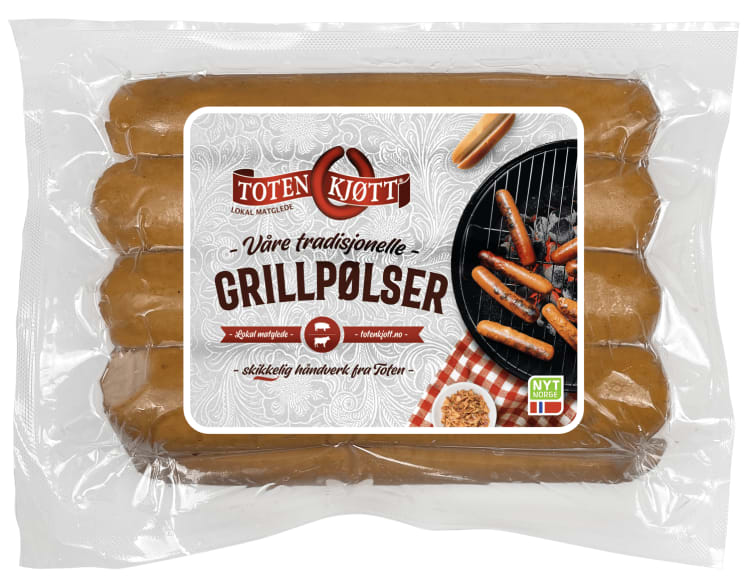 Grillpølse 500g Toten Kjøtt