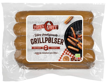 Grillpølse 500g Toten Kjøtt