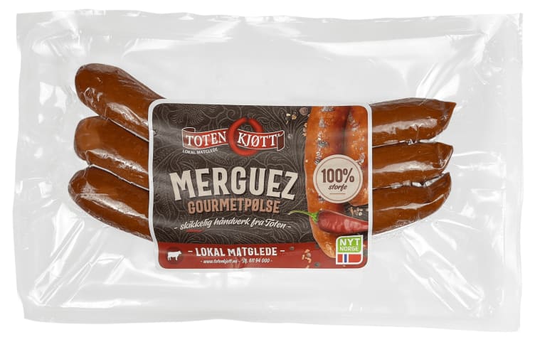 Gourmetpølse Merguez 230g Toten Kjøtt