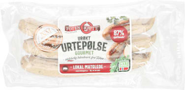 Urtepølse Gourmet 230g Toten Kjøtt