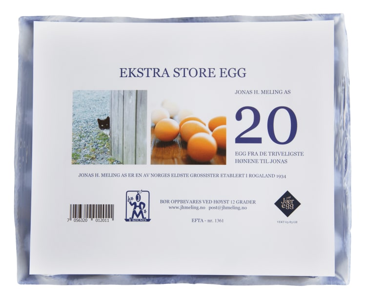 Egg Kjempestore Xl 20stk Meling