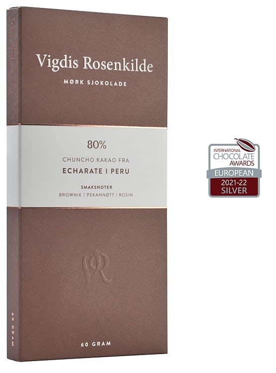 Echarate Sjokolade 80% 60g Vigdis Rosenkilde