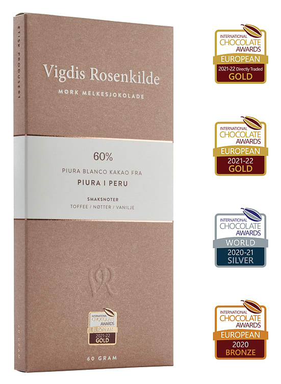 Bilde av Piura Sjokolade 60% 60g Vigdis Rosenkilde