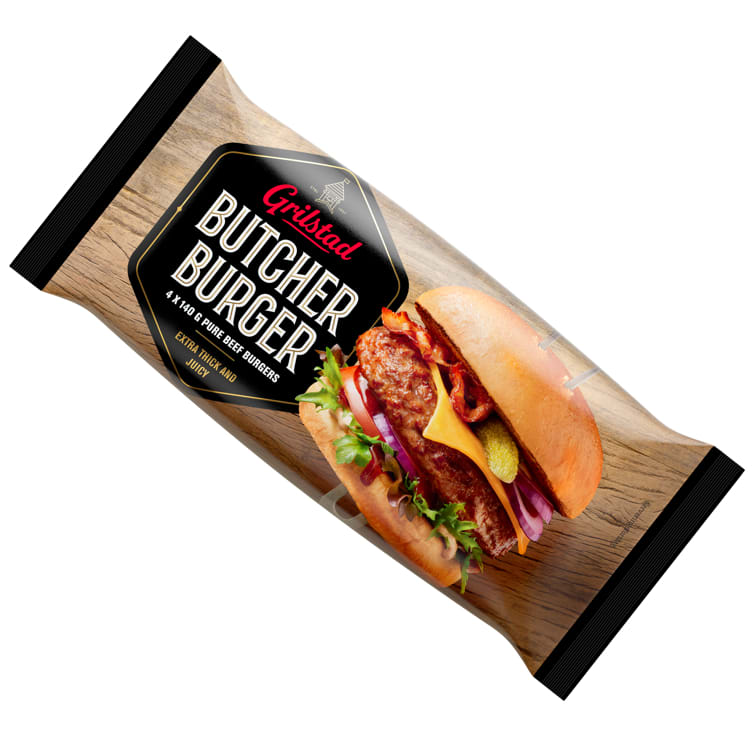 Butcher Burger 4x140g Grilstad