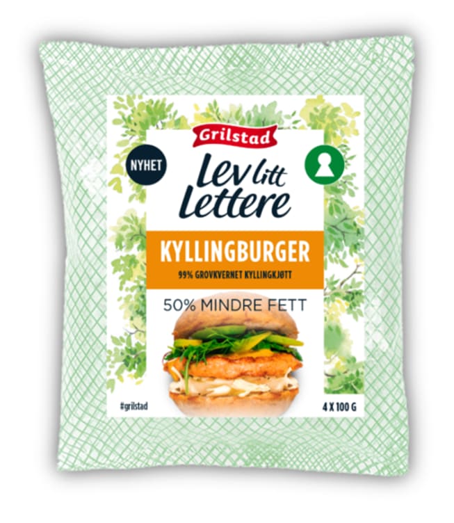 Kyllingburger 4x80g Lev Litt Lettere