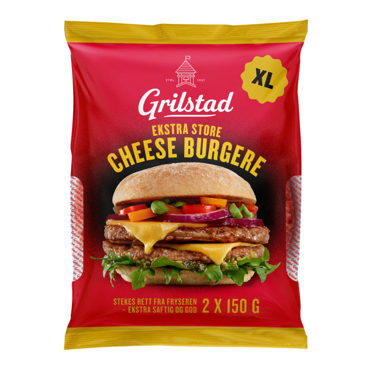 Cheeseburger Xl 2x150g Grisltad - Kassalapp®