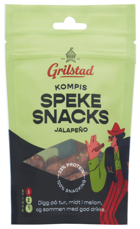 Spekesnacks Kompis Jalapeno 55g Grilstad