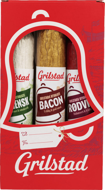 Spekepølser 3x240g Gaveeske Grilstad
