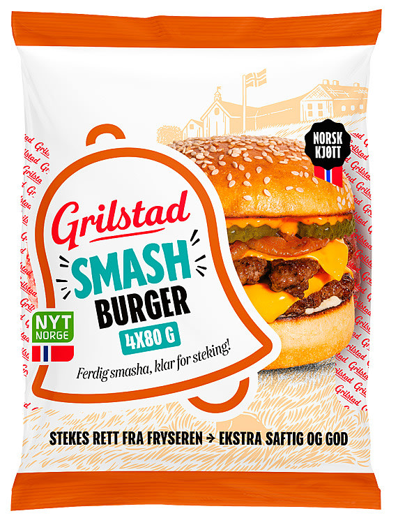 Smash Burger 4x80g Grilstad