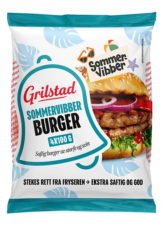 Sommervibber Burger 4x100g Grilstad