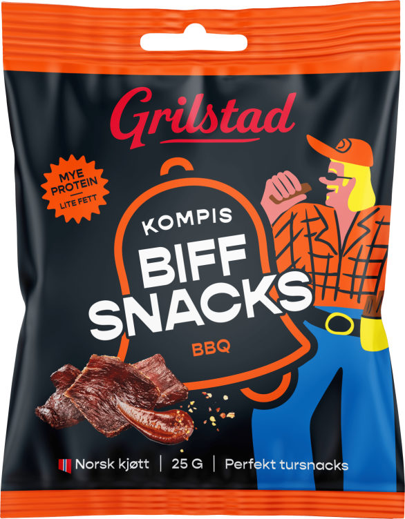 Spekesnacks Kompis Biff Bbq 25g Grilstad