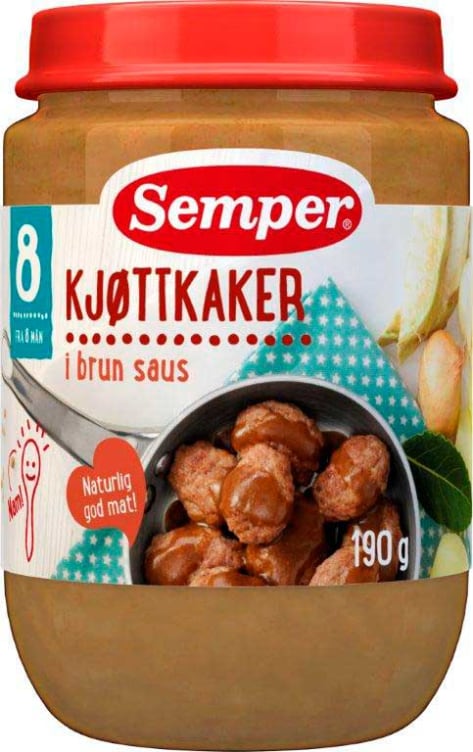 Kjøttkaker 8mnd 190g Småfolk