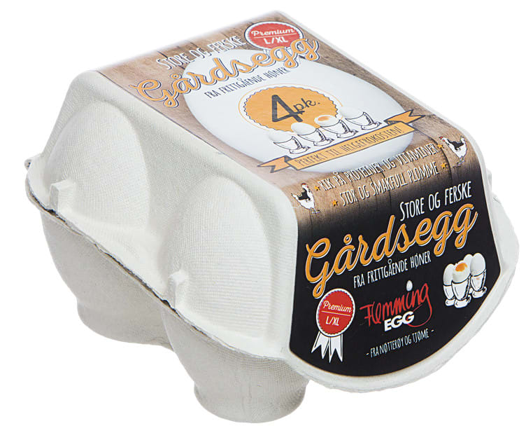 Bilde av Gårdsegg L/XL 4stk 290g Flemming Egg