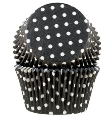 Muffinsformer Polkadott Sort 30stk Cacas