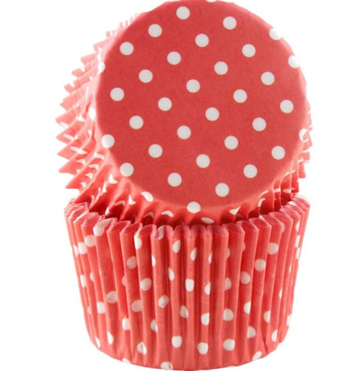 Muffinsformer Polkadott Rød 30stk Cacas