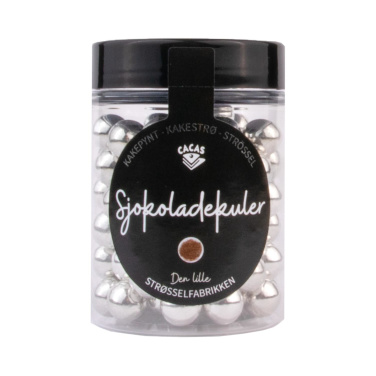 Sjokoladekuler Sølv 11mm 80g Cacas