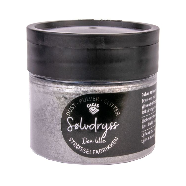 Glitterpulver Sølvdryss 10g Cacas