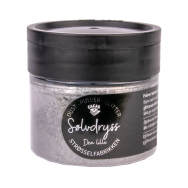 Glitterpulver Sølvdryss 10g Cacas
