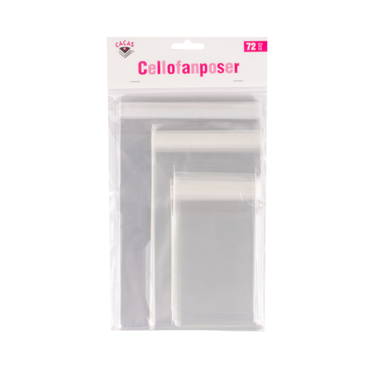 Cellofanposer 72stk Cacas