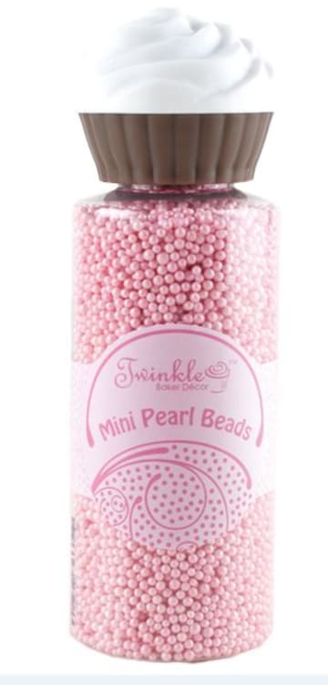 Bilde av Kakestrø Mini Perler Rosa 75g Twinkle