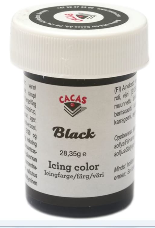 Icingfarge Sort 28g Cacas