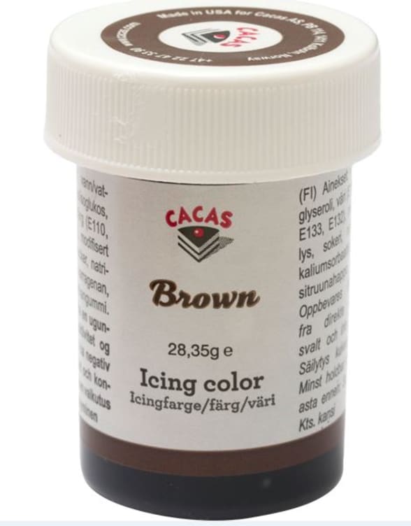 Icingfarge Brun 28g Cacas