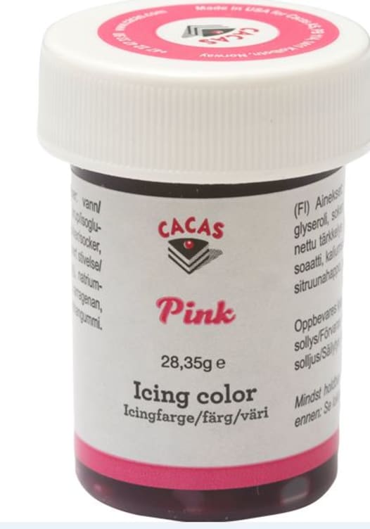 Icingfarge Mørk Rosa 28g Cacas