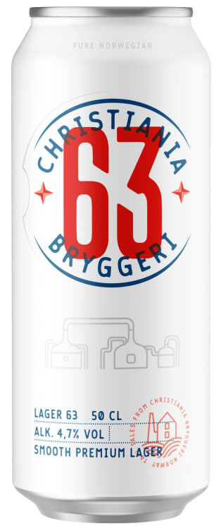 Lager 63 0,5l boks Christiania Bryggeri