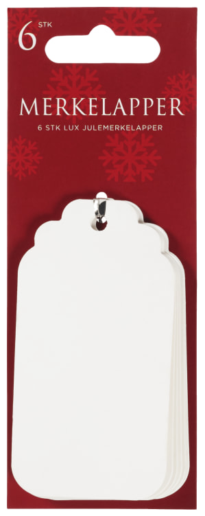 Merkelapper Lux Hvite Avlange 6stk