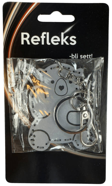 Refleks Nøkkelring Bamse