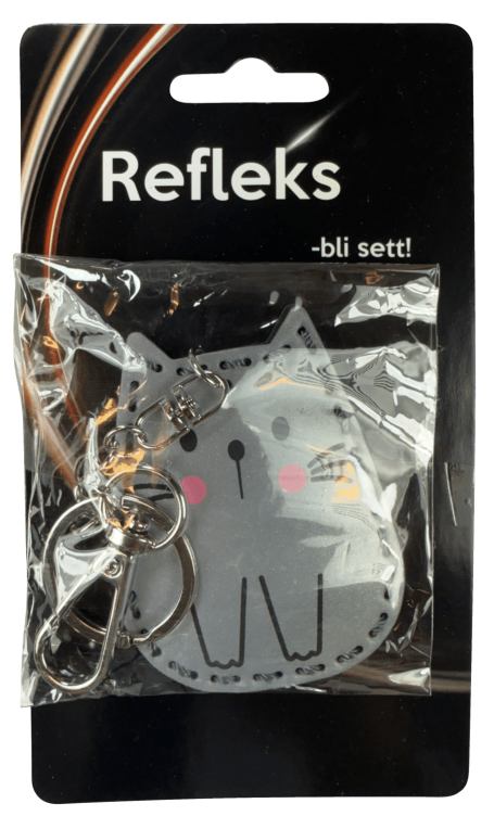 Refleks Nøkkelring Katt