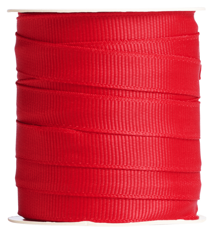 Silkebånd Rød/Grønn/Sølv 10m